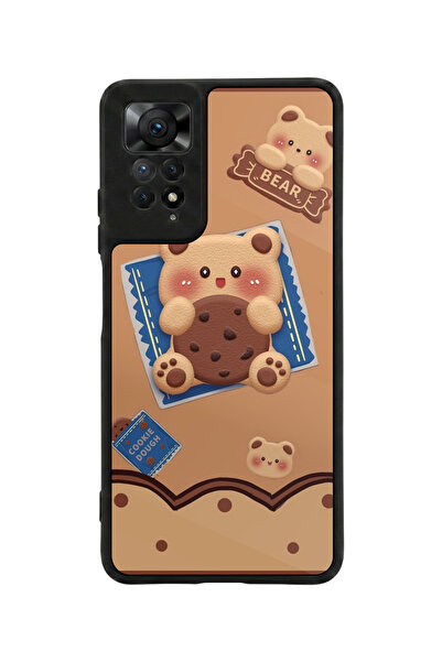 Aksel Kılıf متوافق مع Redmi Note 11 Pro / 12 Pro مطبوع، أسود مطفي، سيليكون نا...