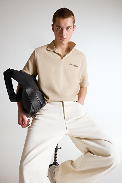 Bershka İşlemeli Yapılı Polo