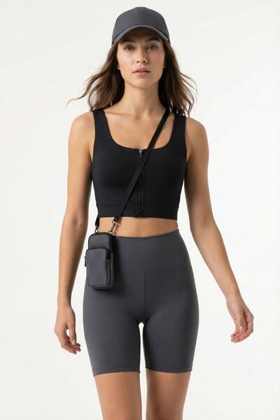 Rays 9039 Zippered Covered Bustier Black