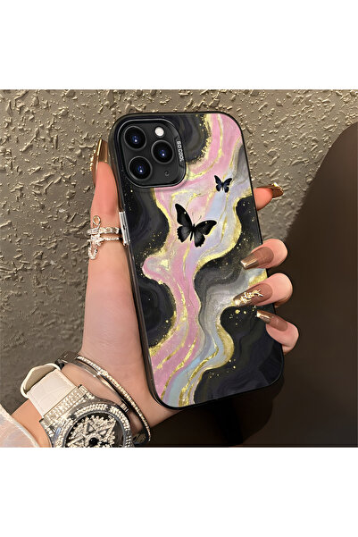 Hontinga حافظة هاتف آيفون 11 برو ماكس متوافقة مع حافة السيليكون الصلبة والمضا...