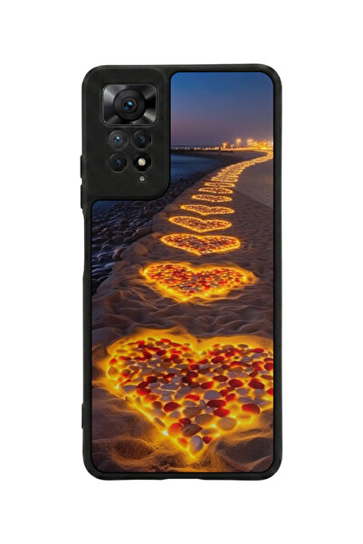 Aksel Kılıf متوافق مع Redmi Note 11 Pro / 12 Pro مطبوع، أسود مطفي، سيليكون نا...