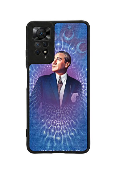 Aksel Kılıf متوافق مع Redmi Note 11 Pro / 12 Pro مطبوع، أسود مطفي، سيليكون نا...