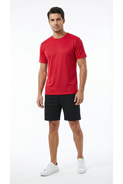 Quanlex Erkek Kırmızı Nefes Alabilen Pro+ Compression T-shirt Ter Tutmaz Esne...