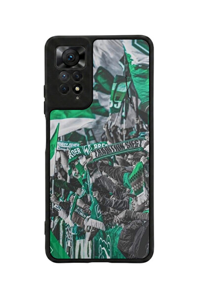 Aksel Kılıf متوافق مع Redmi Note 11 Pro / 12 Pro مطبوع، أسود مطفي، سيليكون نا...