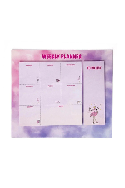 yordama مفكرة أسبوعية من فلامينجو كونسبتلي مقاس 25x21 سم |   2 قلم مفاجأة مع ...