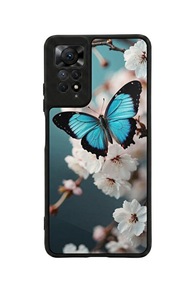 Aksel Kılıf متوافق مع Redmi Note 11 Pro / 12 Pro مطبوع، أسود مطفي، سيليكون نا...