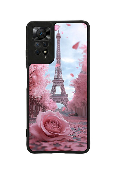 Aksel Kılıf متوافق مع Redmi Note 11 Pro / 12 Pro مطبوع، أسود مطفي، سيليكون نا...