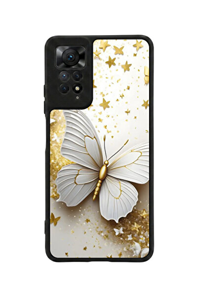 Aksel Kılıf متوافق مع Redmi Note 11 Pro / 12 Pro مطبوع، أسود مطفي، سيليكون نا...