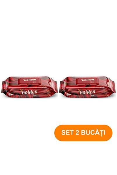 Golden SET 2 BUCĂȚI - Șervețele umede Rose Moist, 120 bucăți