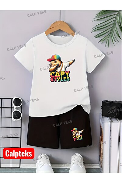 CALP TEKS Set šortsa i majice sa printom u stilu veverice Kapi za decu