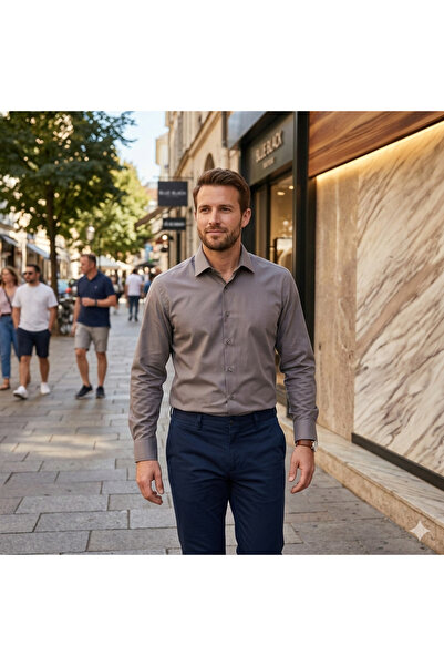 Fine Touch Premium Men's 100% Cotton Shirt – Sweat-Resistant Fabric