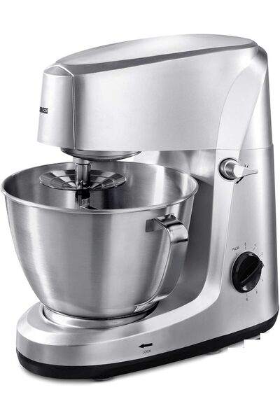 PRİNCESS Bowl Mixer, 6.3 L Removable Bowl, Stainless Steel, silver Color