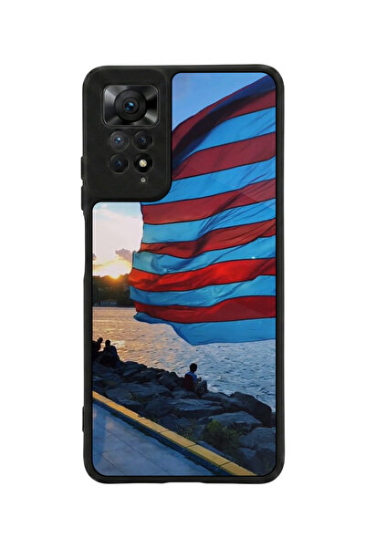 Aksel Kılıf متوافق مع Redmi Note 11 Pro / 12 Pro مطبوع، أسود مطفي، سيليكون نا...