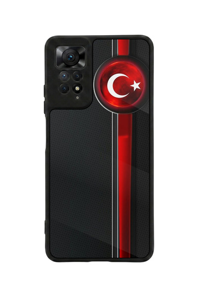 Redmi Note 11 Pro / 12 Pro 4G Compatible Printed, Matt Black,Soft Silicone, Protective,Shock Absorbing Cover,Case