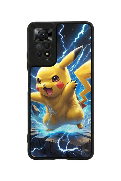 Aksel Kılıf متوافق مع Redmi Note 11 Pro / 12 Pro مطبوع، أسود مطفي، سيليكون نا...