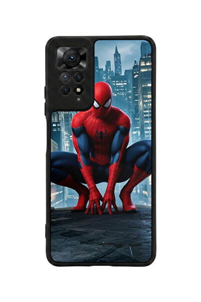 Aksel Kılıf متوافق مع Redmi Note 11 Pro / 12 Pro مطبوع، أسود مطفي، سيليكون نا...