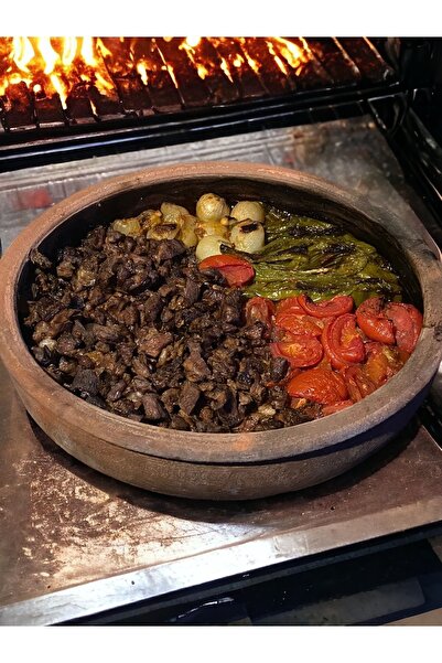 moontime alaçatı Orta Boy Toprak Güveç Fırın Kabı 33 cm, 5-6 Kişilik, Ateşe D...