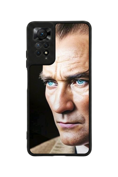 Aksel Kılıf متوافق مع Redmi Note 11 Pro / 12 Pro مطبوع، أسود مطفي، سيليكون نا...