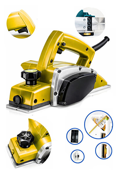 MOONSHOP Pro 2200 Watt Motor Korumalı Otomatik Şanzıman Çift Bıçaklı Planya R...