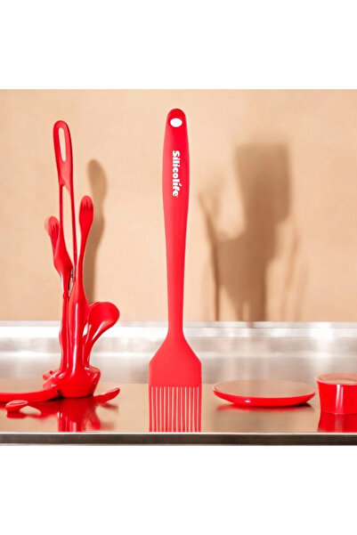 Silicolife Silicone Small Brush |   Egg Brush-Red