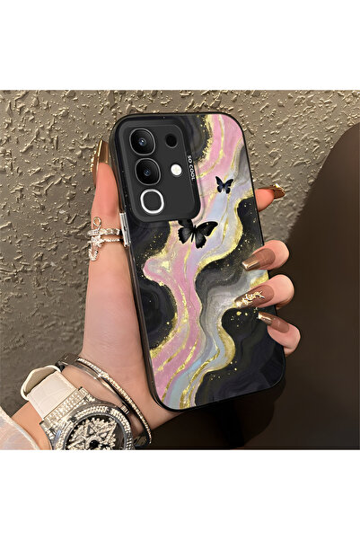 Hontinga حافظة هاتف فيفو Y29 متوافقة مع حافة السيليكون الصلبة ومضادة للسقوط ع...