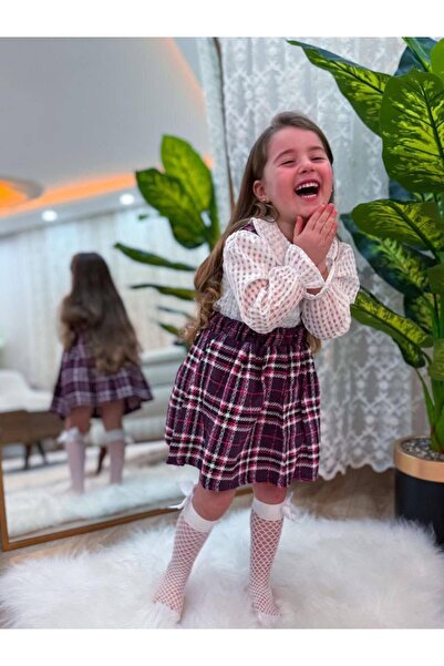 cgboutiquestylekids Cg Kids Plaid Strap Gilet and White Shirt Set 2-Piece Sty...