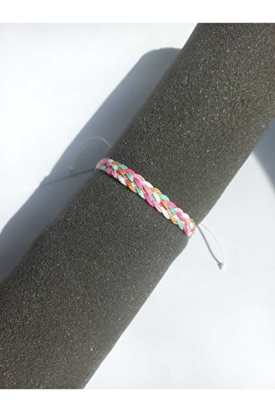 Kravatistan Pink Braided Adjustable String Bracelet