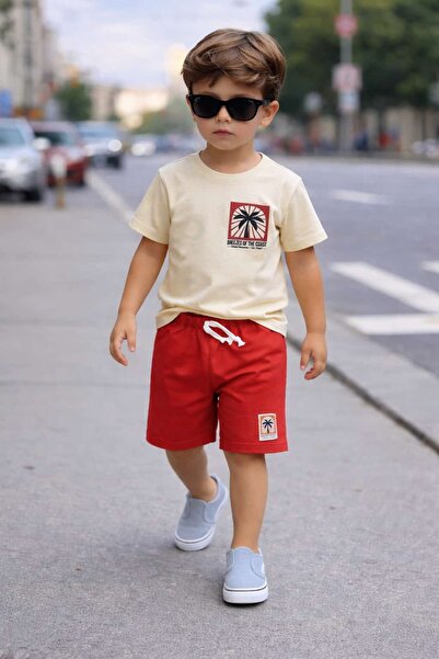 ciklet kids طقم صيفي للأولاد مكون من قطعتين (علوي وسفلي)