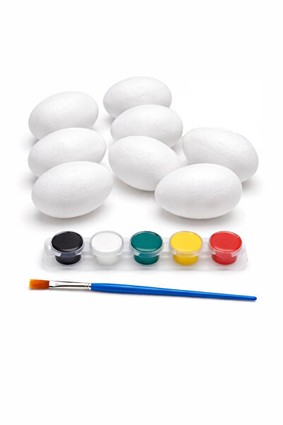 Bsr Set 8 oua pentru Paste, cu acuarele, polistiren, 6 cm