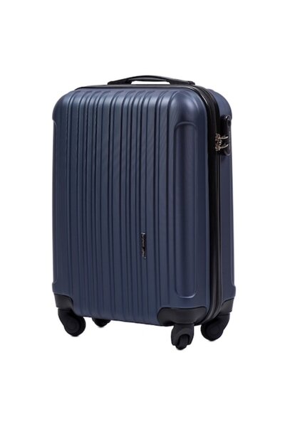 wings Flamingo Cabin Trolley, ABS, 4 Wheels, 55 cm, Navy Blue