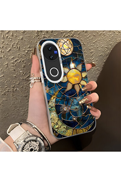 Hontinga حافظة هاتف Vivo V50 متوافقة مع حافة السيليكون الصلبة والمضادة للسقوط...