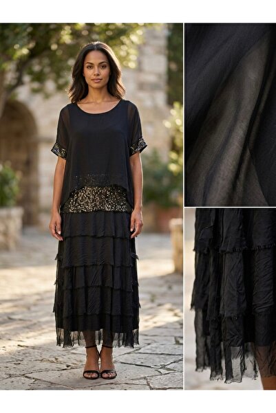 Rabiossa Women's Long Silk Dress