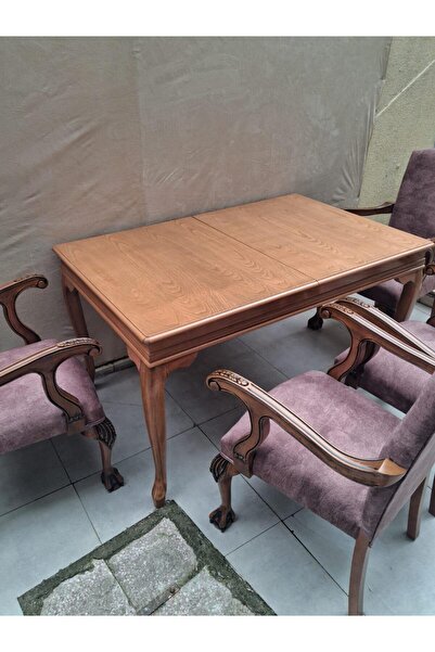 Bengi Ankara Mobilya Masa Sandalye Berjer 90626 Bengi Klasik Model Kayın Asla...