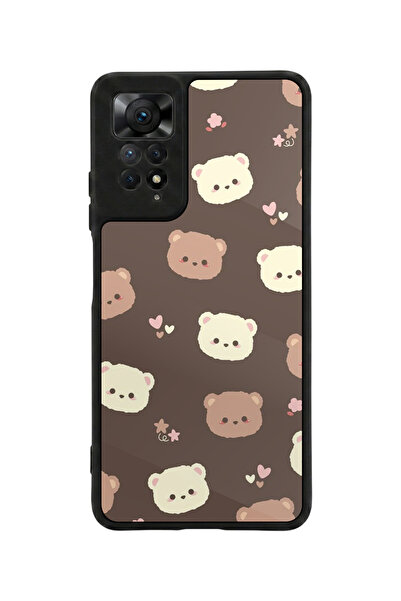 Aksel Kılıf متوافق مع Redmi Note 11 Pro / 12 Pro مطبوع، أسود مطفي، سيليكون نا...