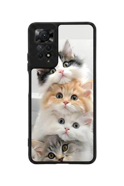 Aksel Kılıf Redmi Note 11 Pro / 12 Pro Compatible Printed , Matte Black, Soft...