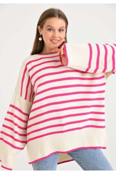 modasindoma Tricotaje casual de damă roz