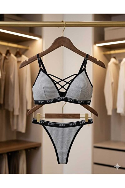 MİO ESTİLO material reiat set de chiloți triunghiulari cu sârmă Sudyen cu det...