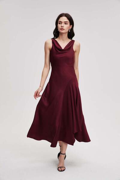 menta Sleeveless plain formal long dress