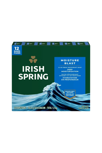 Colgate Irish Spring Moisture Blast Deep Moisturization 12 Bars Soap 1.2 kg