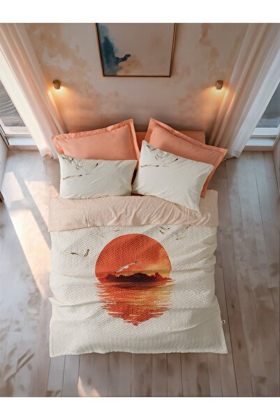 Cotton Box Maritime Single Complete Set Sunset Salmon