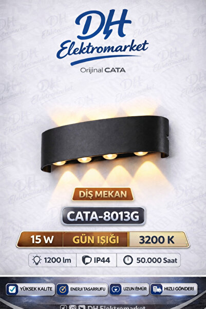 DHELEKTROMARKET CATA CT-8013 LED Dış Mekan Aplik (Gün Işığı / Amber)