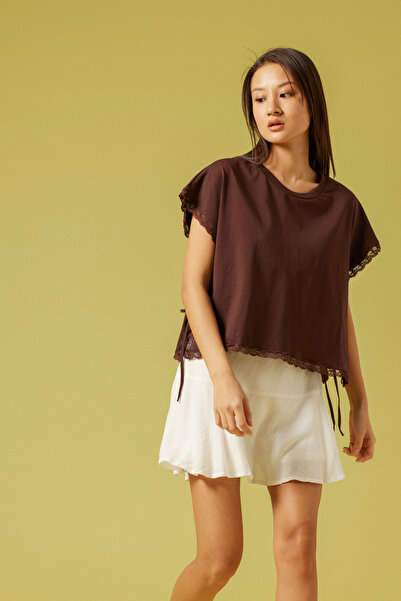 Nisan Lace Detailed Cotton Pack T-Shirt