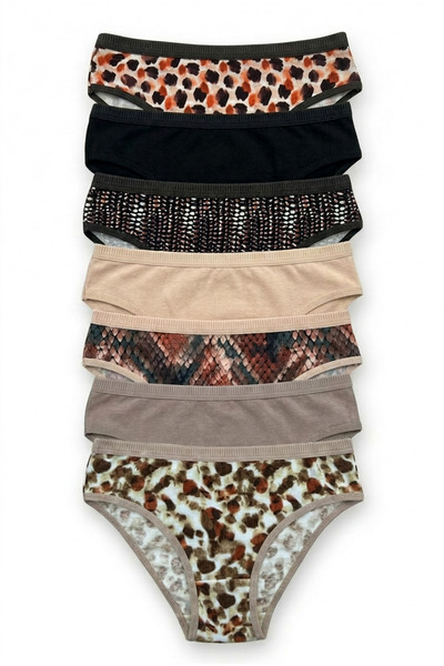 Nicoletta Ženske gaćice 7 komada Sa likrom Pamuk široka elastična Štampano le...