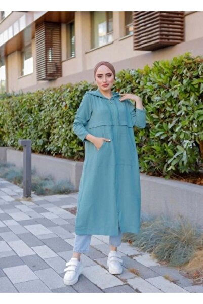 modasindoma Жіноча куртка з капюшоном зеленого кольору