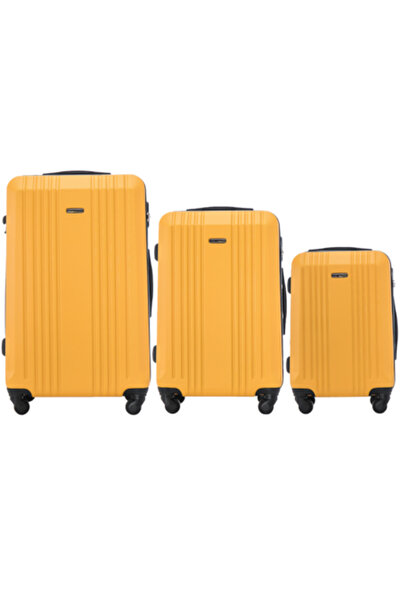 wings Set of 3 Cabin Trolleys Kestrel ABS+ Yellow