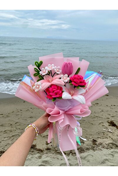 Diana Accessory ŞÖNİL ÇİÇEK BUKETİ KARIŞIK Şönil Şeker Pembe , Soft Pembe ve ...