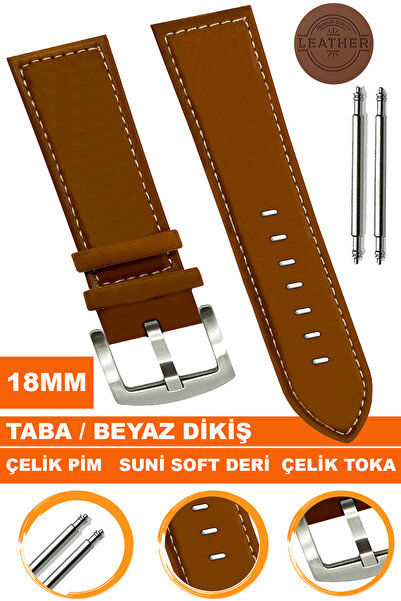 COBRA Soft Leather Watch Band Strap Compatible with 18mm Watches Al11Soft18Mm