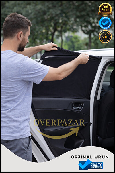 Overbazaar قطعتين من واقي الشمس للنوافذ الجانبية للسيارة - ستارة زجاج السيارة...