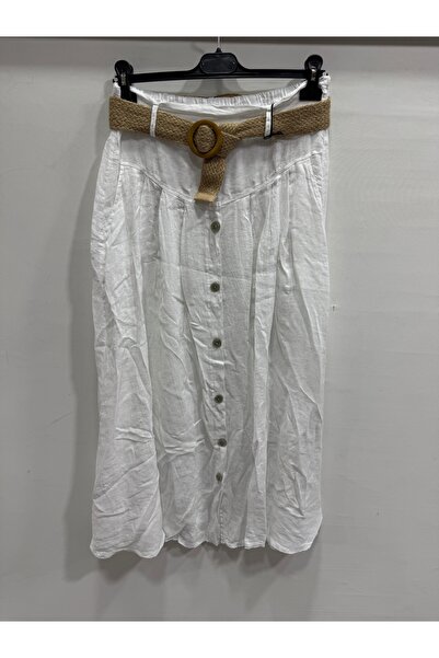 della moor White Italian Wicker K Belt I D Button Accent I C Pocketed Long K ...