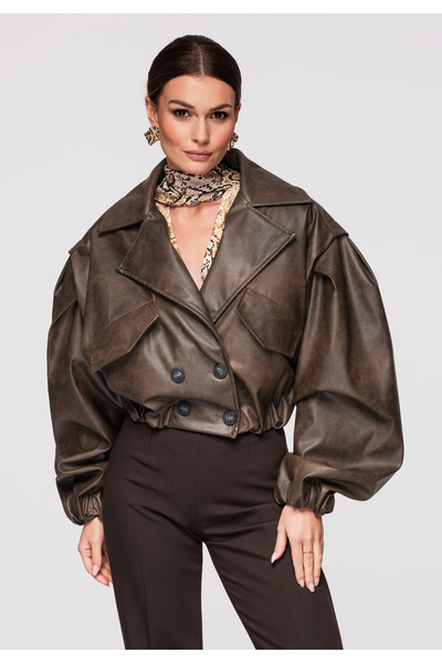 OMBRE Men's Autumn Winter Jacket Brown OW-JAFL-0110 Casual